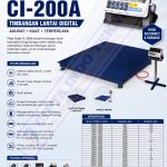 TIMBANGAN LANTAI CI 200 A MERK CAS 2 TON